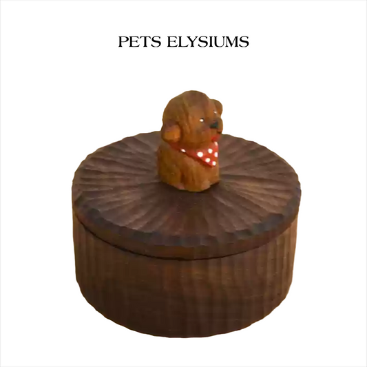 Artist Hand-Carved Wooden Pet Ashes Memorial Jar (6 models available)